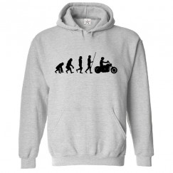 Evolution Funny Classic Unisex Kids and Adults Pullover Hoodie For Bikers